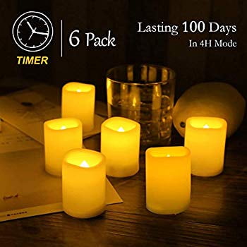 LED Timer Tea Lights in Amber Yellow Flame D1.5x2H D1.5x2H XIAMENJINBAISEN TWXQD6YK Beichi Set of 6 Remote Control Votive Candles Battery Operated Unscented Outdoor Electric Candles Flameless Flickering Tealight Candles LED Timer Tea Lights in Amber Yellow Flame D1.5x2H D1.5x2H XIAMENJINBAISEN TWXQD6YK Beichi Set of 6 Remote Control Votive Candles Battery Operated Unscented Outdoor Electric Candles Flameless Flickering Tealight Candles